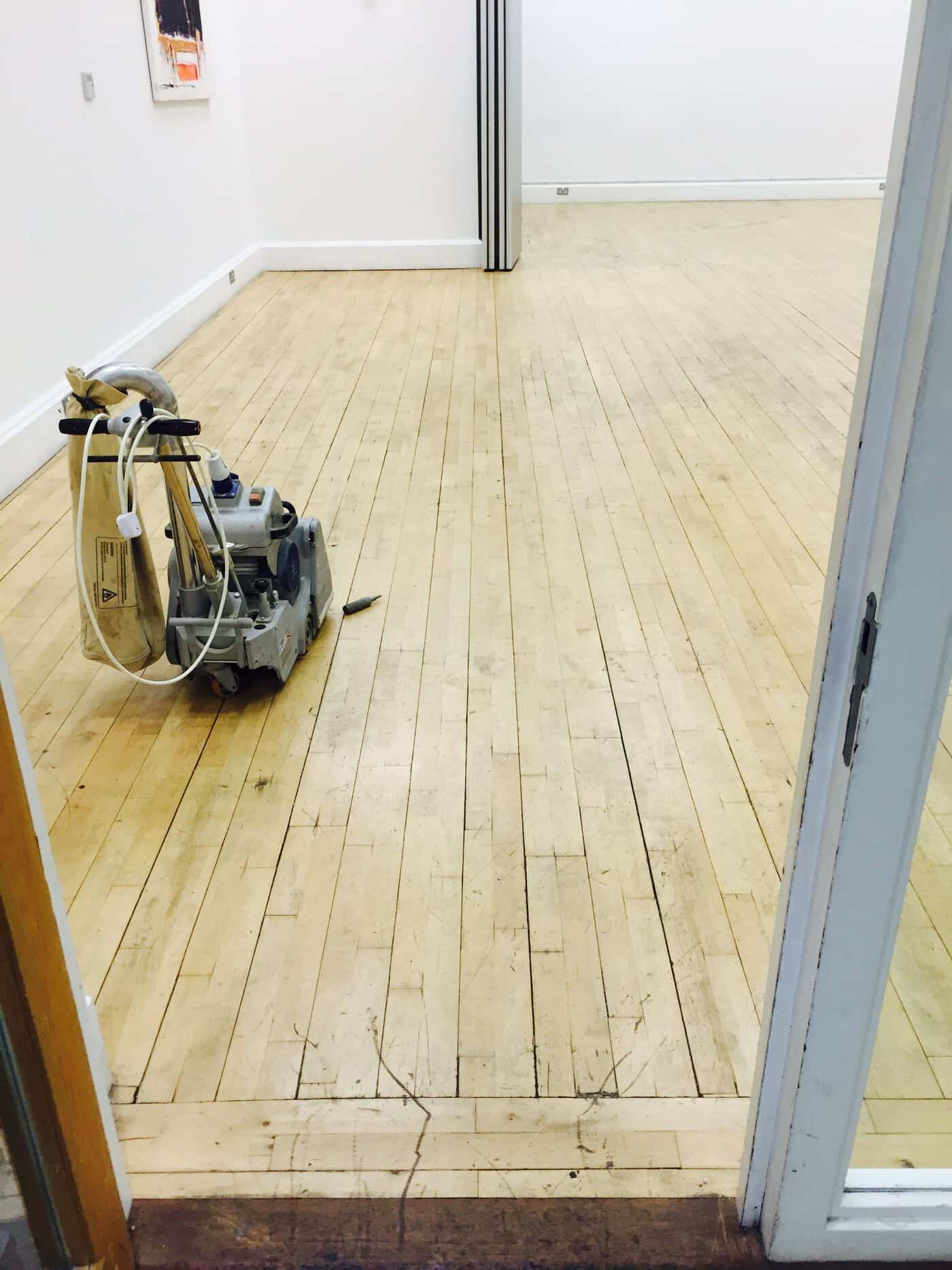 school hall before sanding