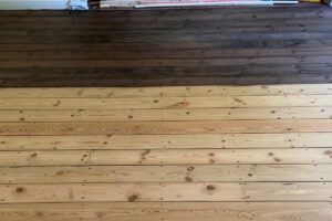 During Floor Staining