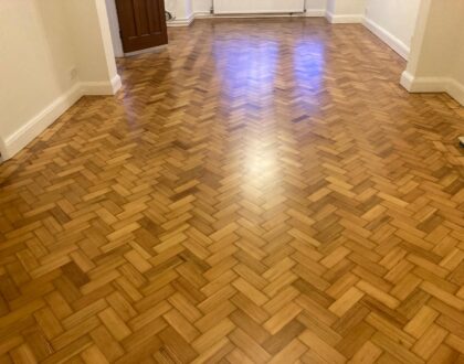Beautifully refinished parque floor
