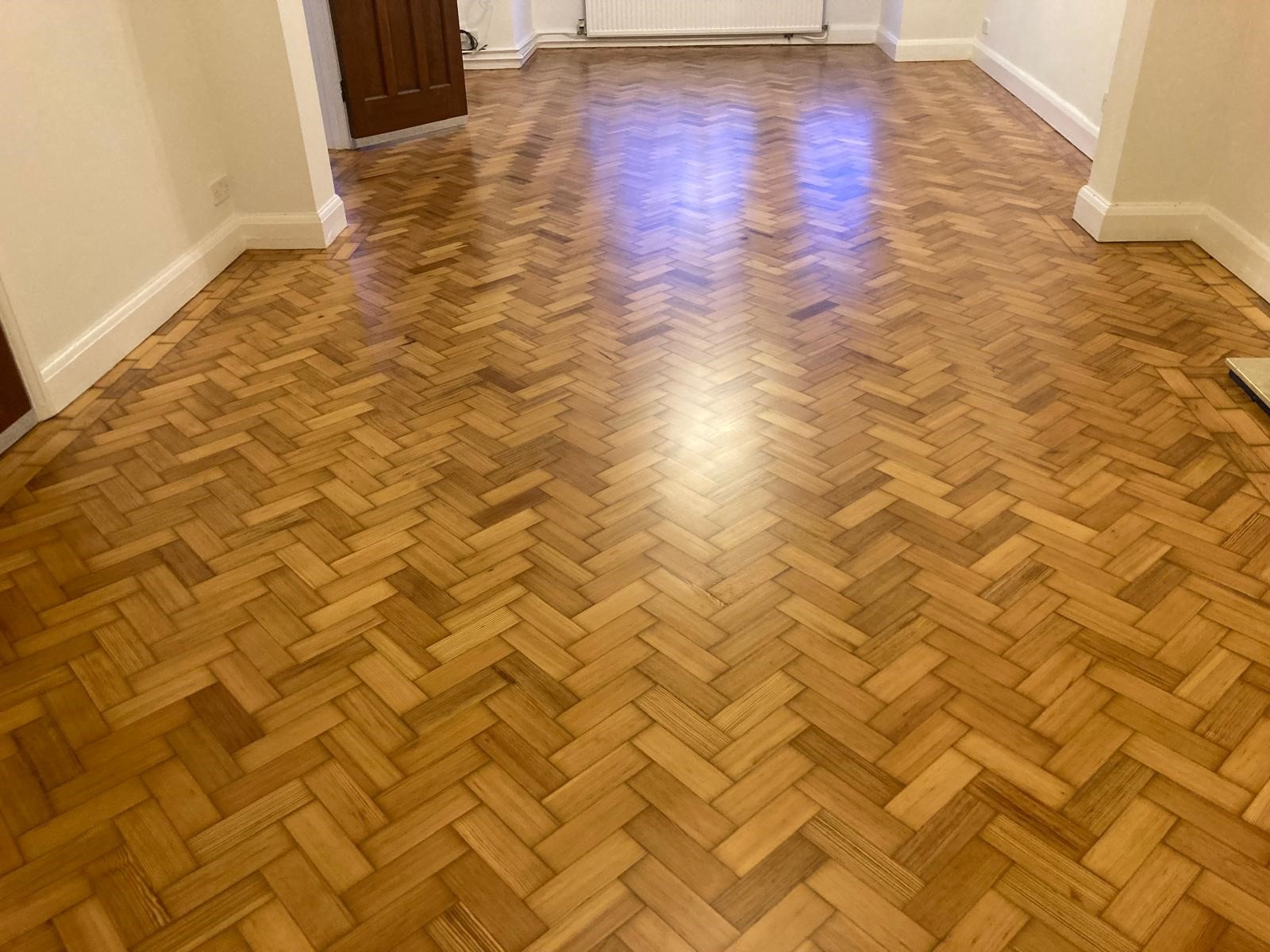 Beautifully refinished parque floor
