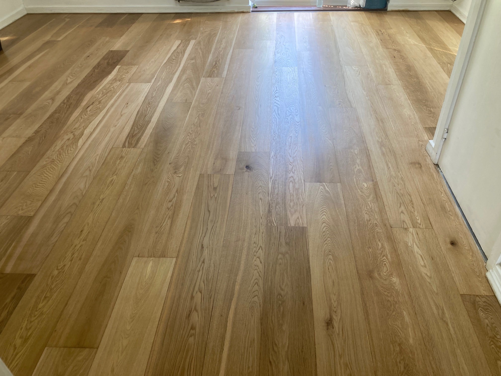 Engineered Oak Floor sanded and finished with clear matt lacquer