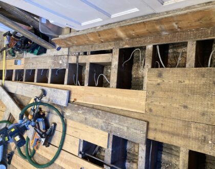Original pine floorboard replacement