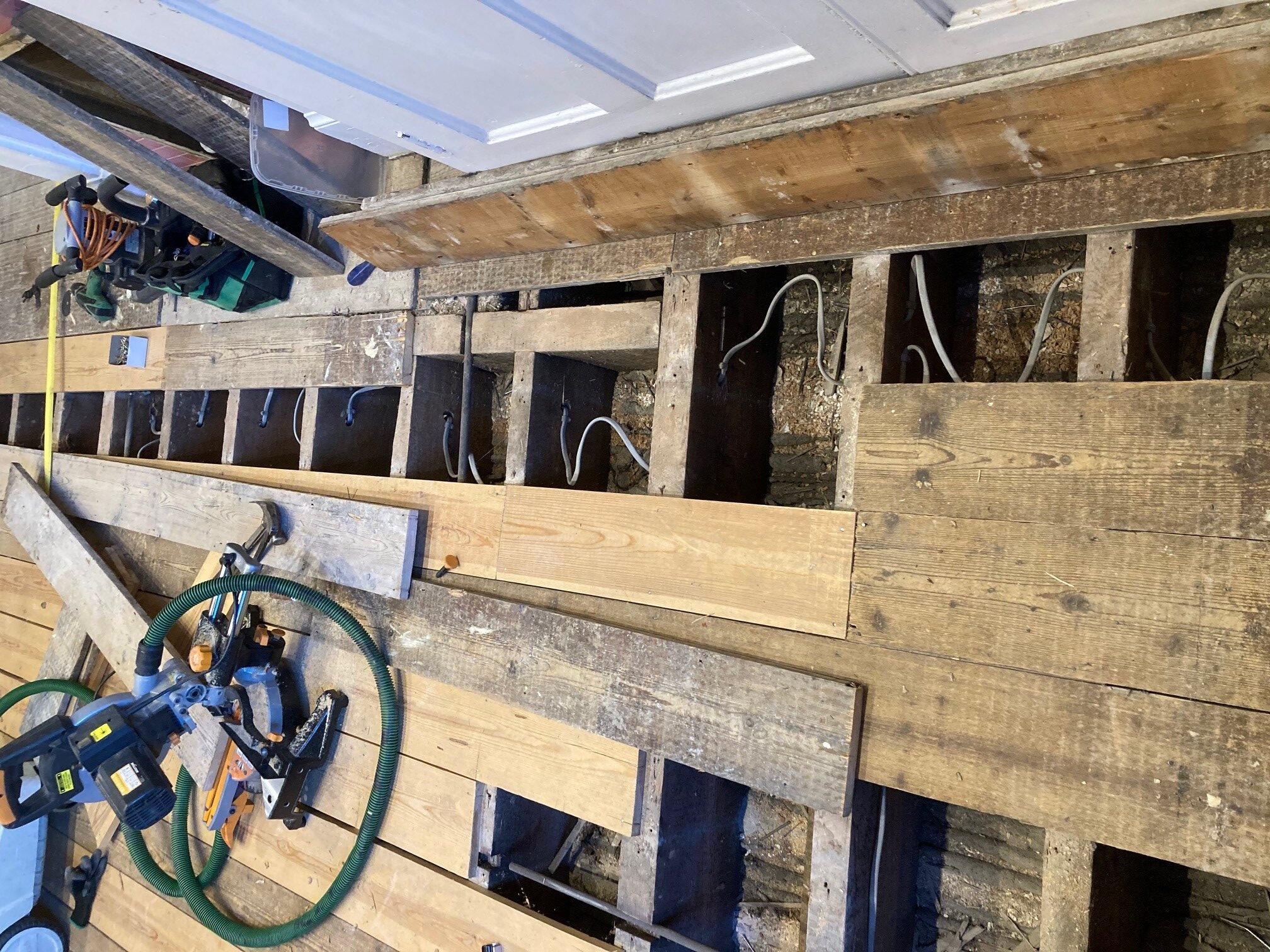 Original pine floorboard replacement