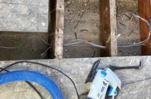 Replacing floorboards in a hallway
